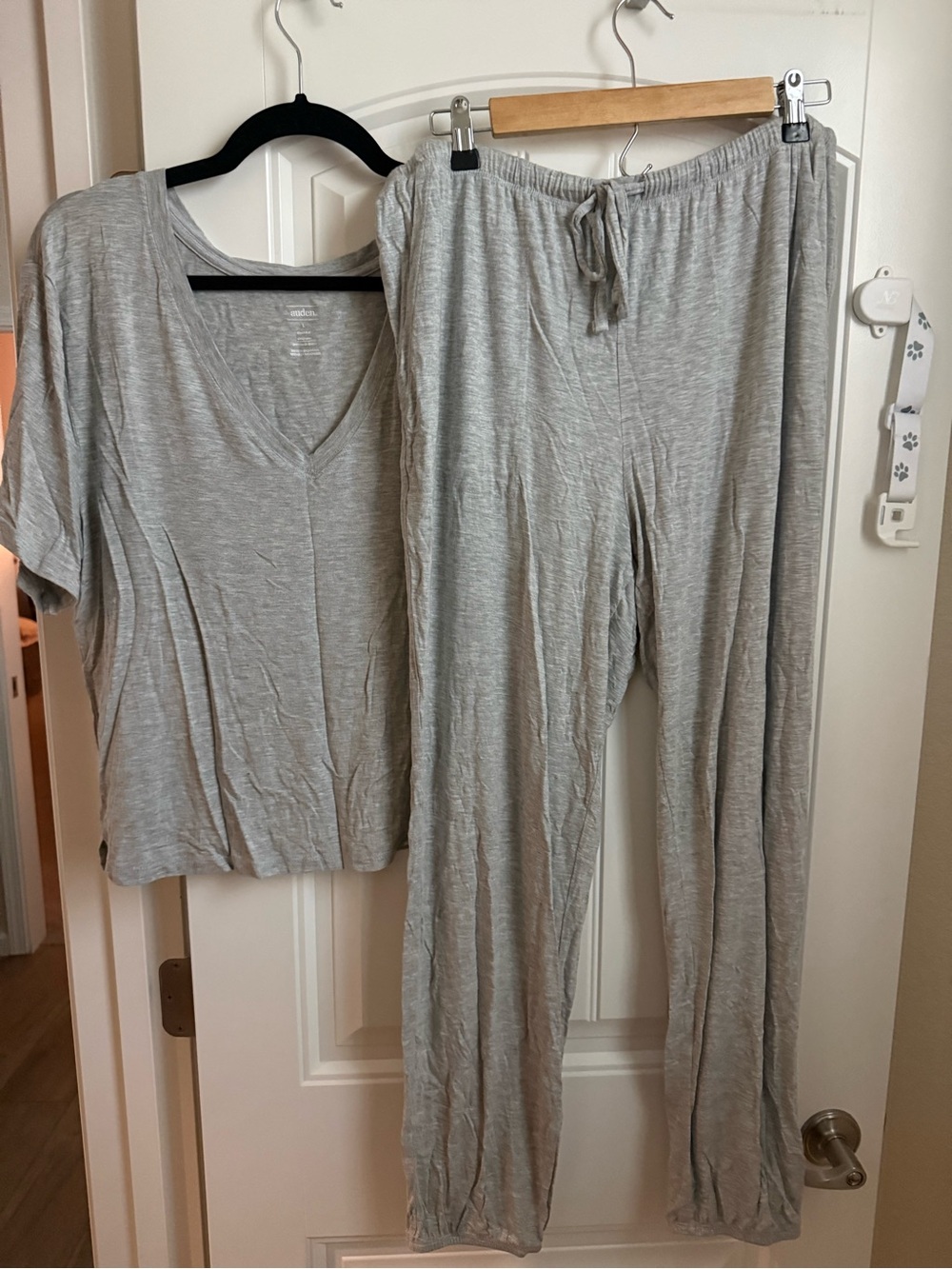 Women’s Cloud Knit Short Sleeve Top and Jogger Pants Pajama Set - Auden